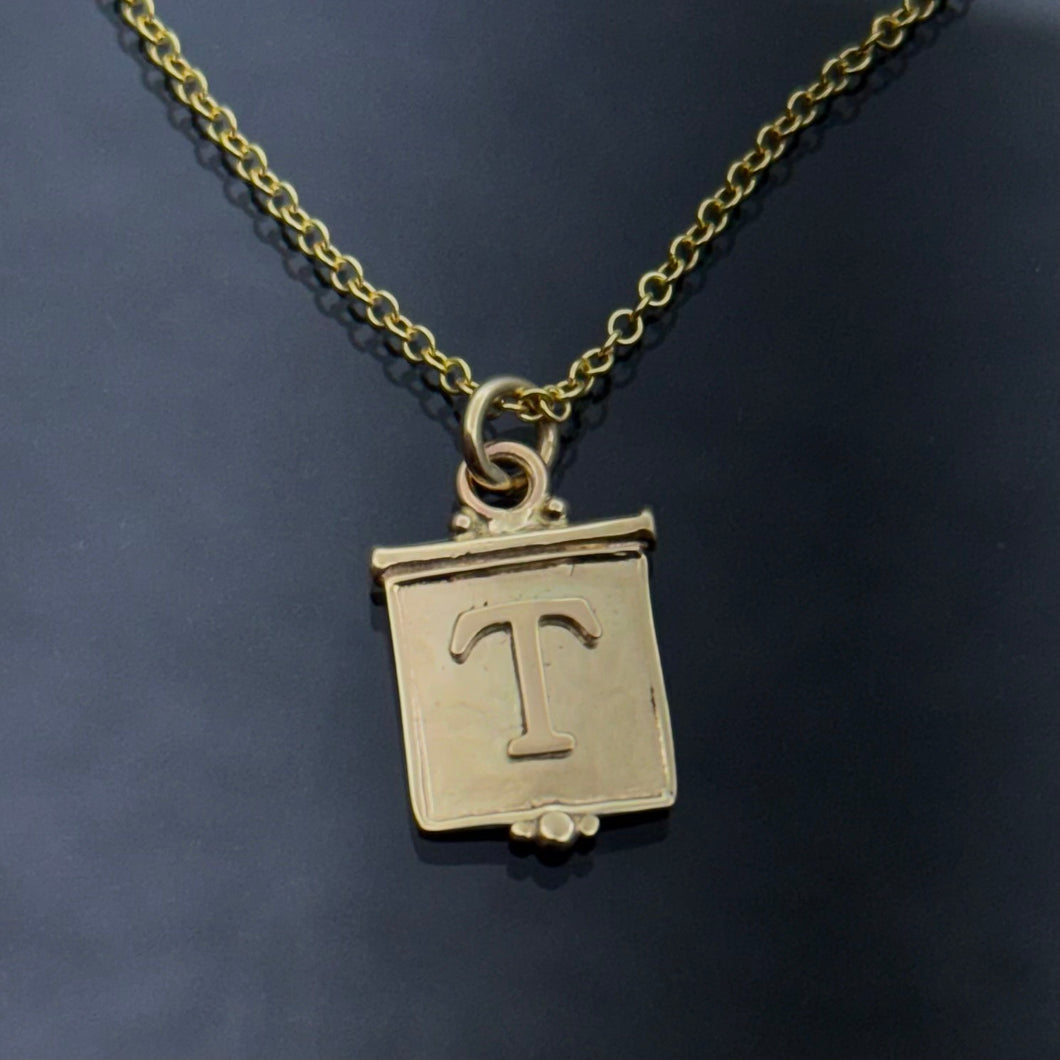 14K Initial Necklace